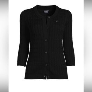 Chase Three Quarter Sleeve Cable Cardigan Sweater
